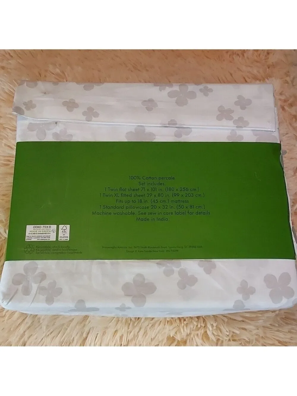 Kate Spade New York Cotton Percale XL Twin Sheet Set